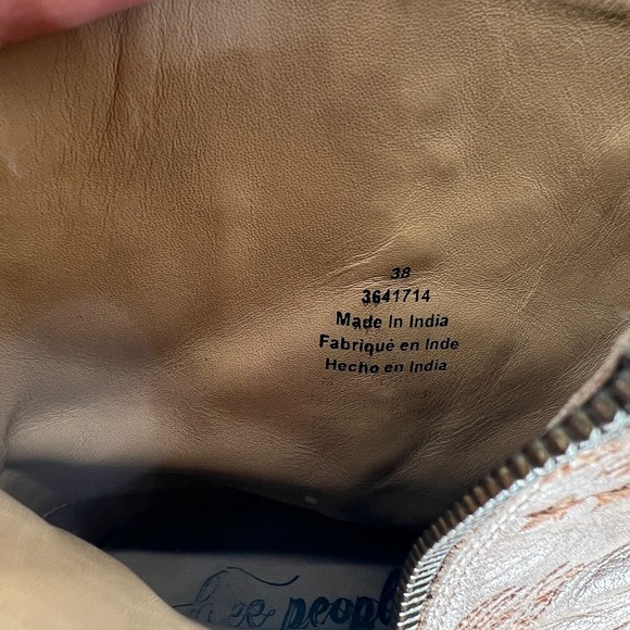 Free People Frontier Doodle Boots Womens 7.5 Western Rodeo Country Embroidered - Picture 13 of 15